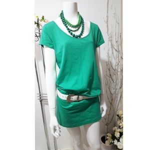 90's-Y2K💚 Stretchy T-shirt Short Sleeve Dress